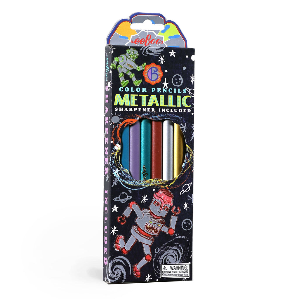 Silver Robot Metallic Pencils - Untamed Post