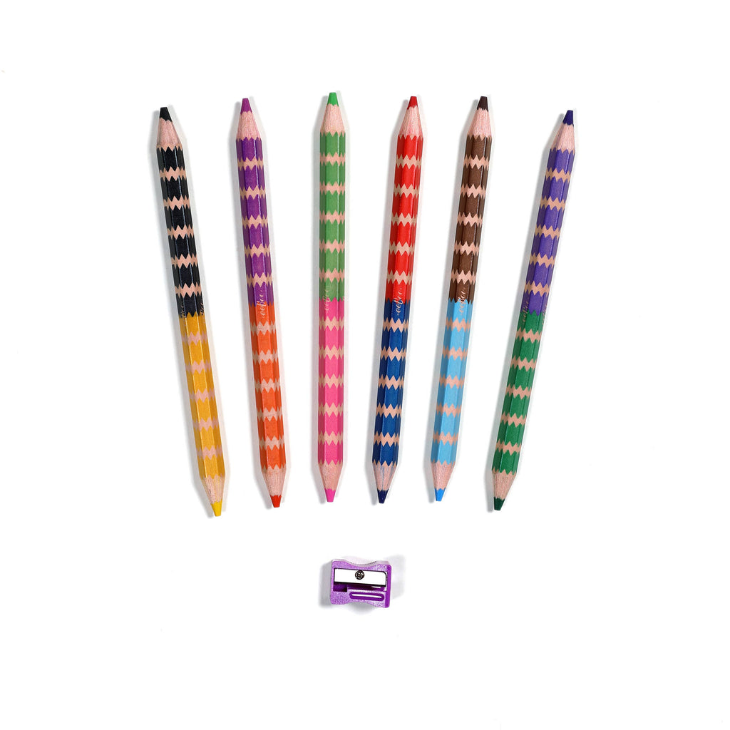 Under the Sea 6 Jumbo Double Color Pencils - Untamed Post