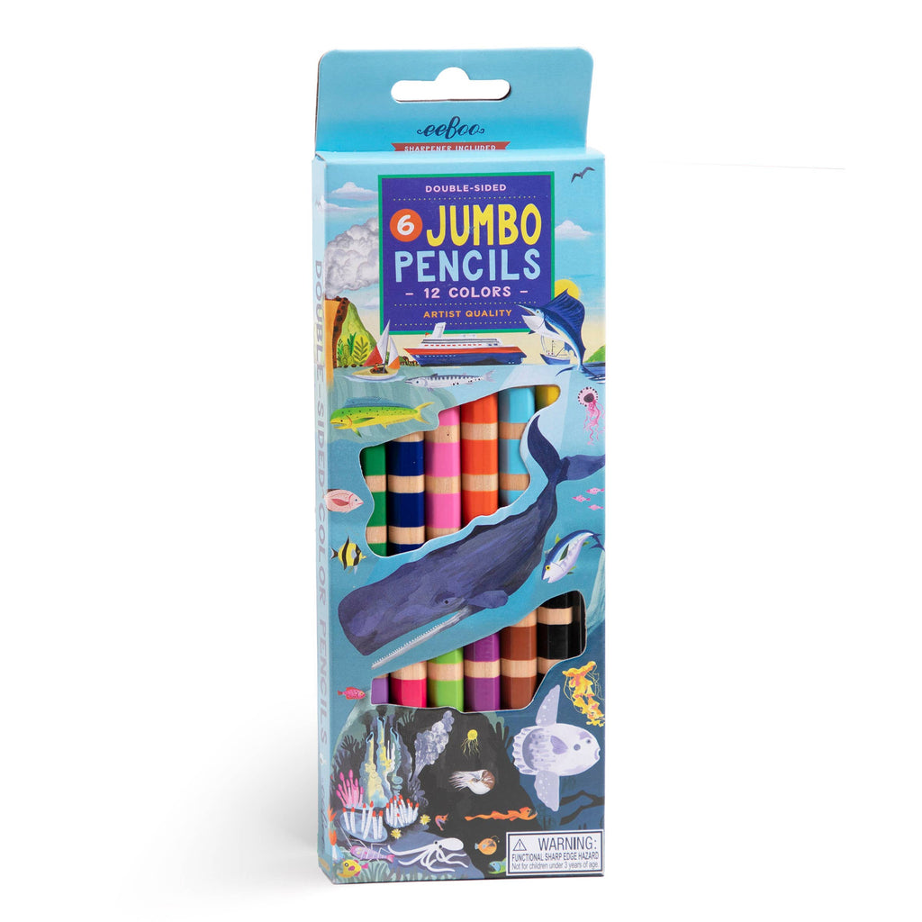 Under the Sea 6 Jumbo Double Color Pencils - Untamed Post