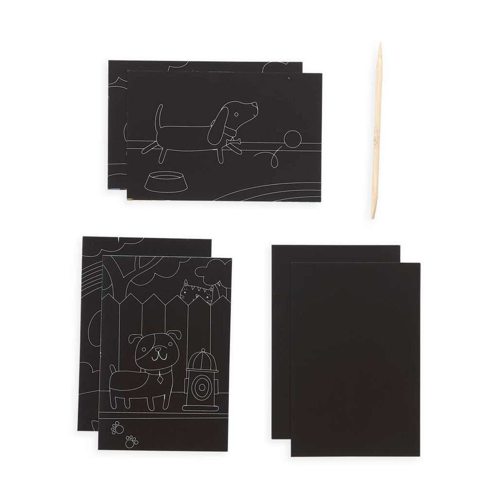 Mini Scratch & Scribble Art Kit: Playful Pups - Untamed Post