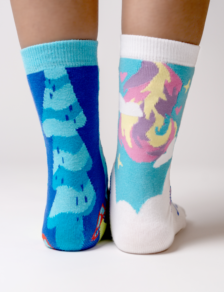 Abra & Catabra Magical Cats Non-Slip Gripper Socks for Kids - Untamed Post