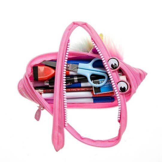 ZIPIT Unicorn Pencil Case, Pink - Untamed Post