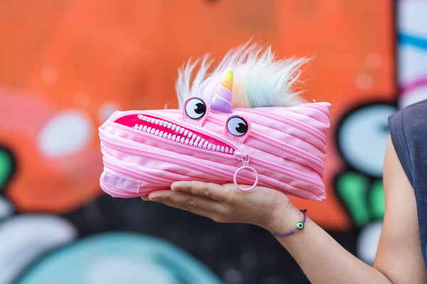 ZIPIT Unicorn Pencil Case, Pink - Untamed Post