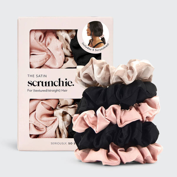 Satin Sleep Scrunchies 5pc - Assorted - Untamed Post