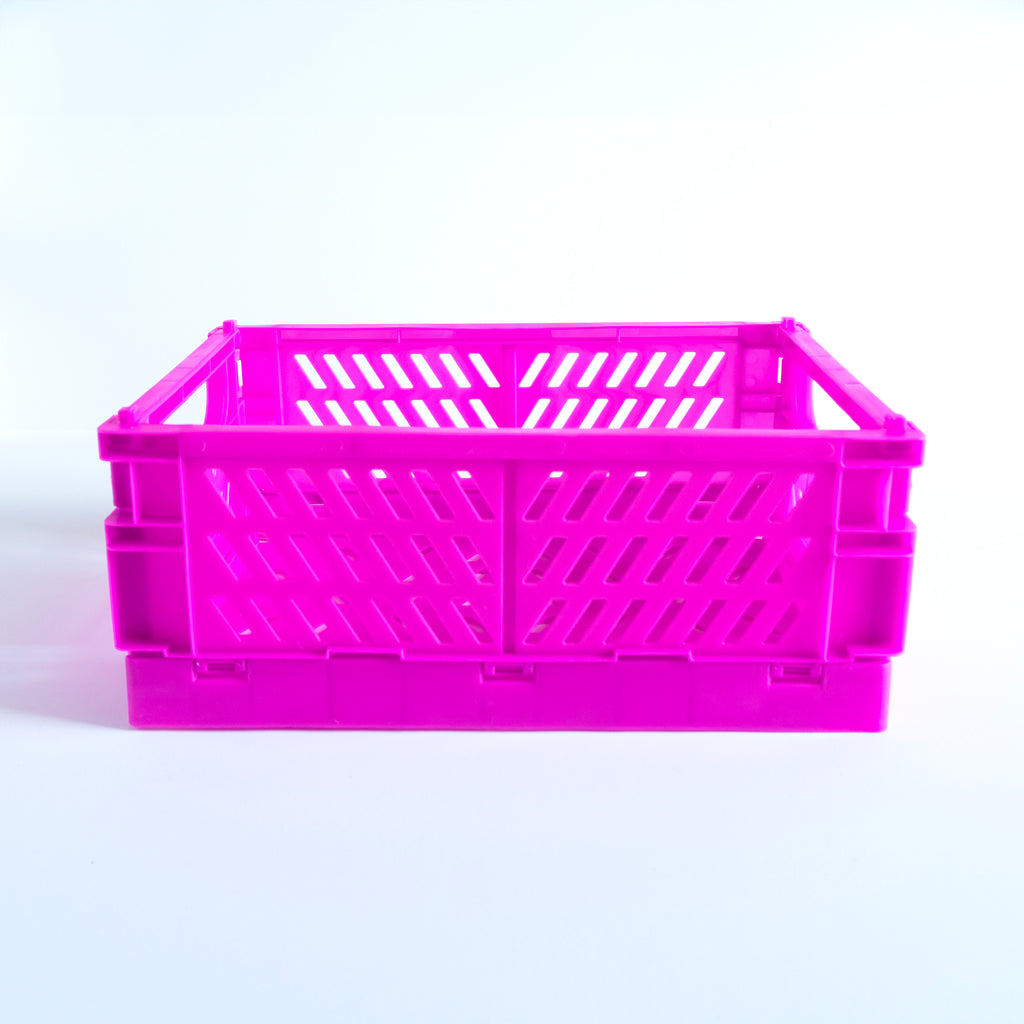 Folding Storage Crate - Hot Pink - Untamed Post