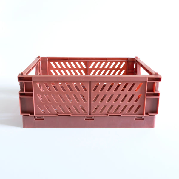 Folding Storage Crate - Rust Red - Untamed Post