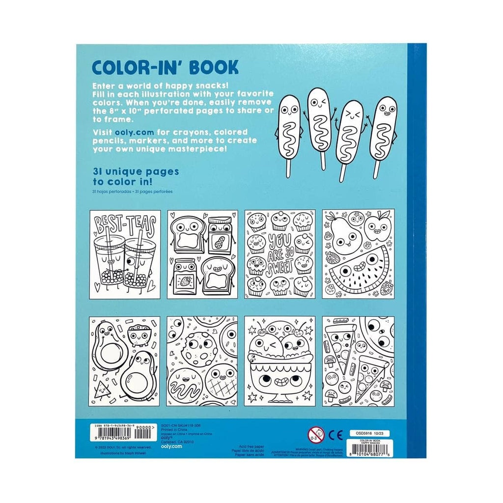 Color-in' Book: Happy Snacks Coloring Book - Untamed Post