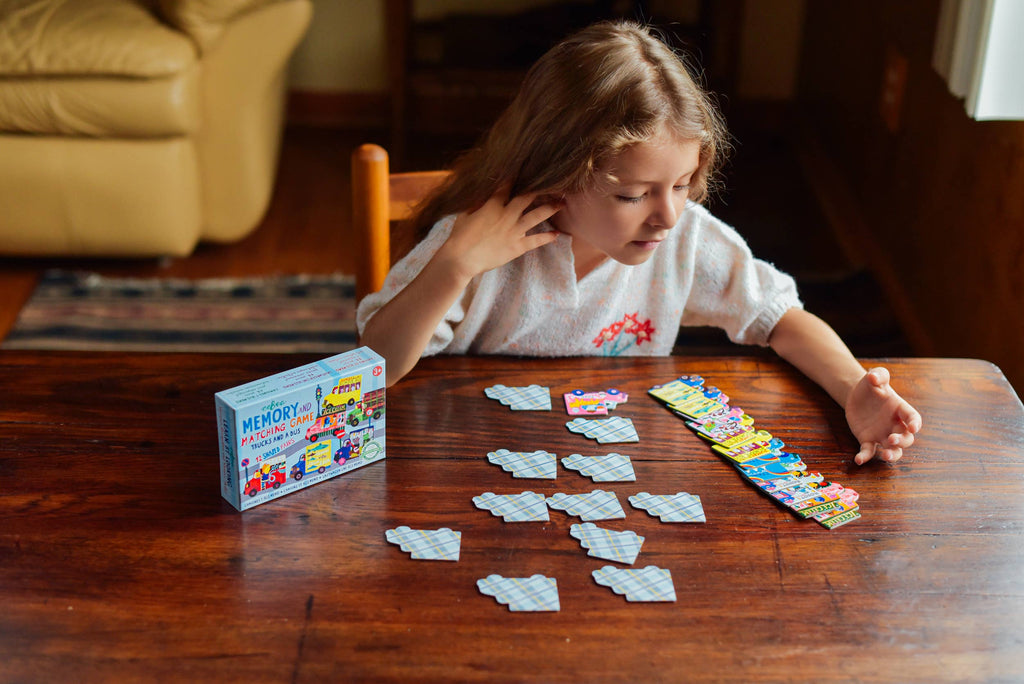 Trucks and a Bus Little Matching Game - Untamed Post