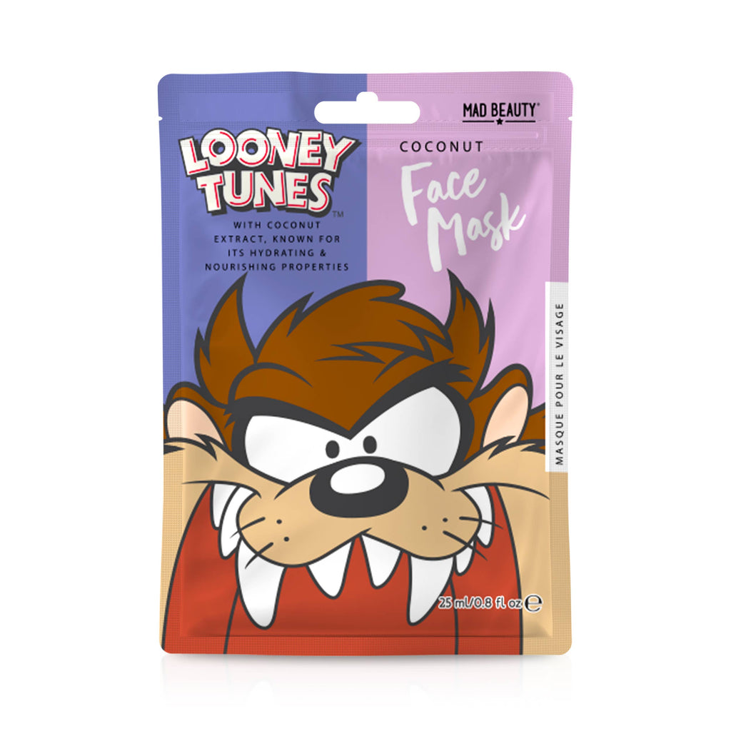 Mad Beauty Warner Looney Tunes Face Mask - Taz - 12pcs - Untamed Post