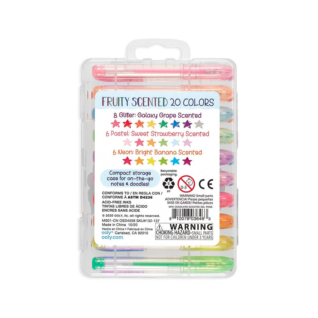 Mini Doodlers Fruity Scented Gel Pens - Set of 20 - Untamed Post