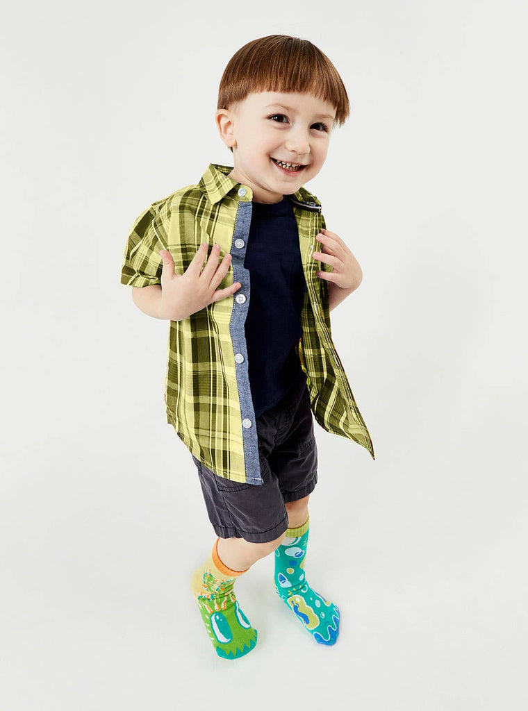 Pokey & Poppy - Mismatched Cactus Bubble Non-Slip Kids Socks - Untamed Post